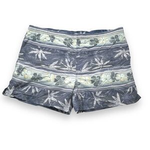 Tommy Bahama Vintage Men's L Swim Trunks Lined Blue Tropical Print